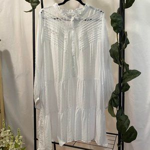 Plus Size Swiss Dot Dressy Top